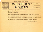 Telegram from Usher Burdick to Charles Vogel Regarding Oil Rights, April 18, 1953