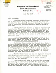 Letter from Representatives Burdick and Lemke to Congressional Colleagues Regarding the Height of the Pool Lever for the Garrison Dam, July 20, 1949
