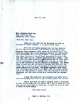 Letter from Representative Burdick to Brendetta Black Dog Regarding Per Capita Payments, April 27, 1954