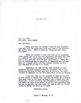 Letter from Representative Burdick to Lillie Wolf Regarding Garrison Dam Flood Lands, May 11, 1954