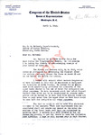 Letter from Guy Timboe on Behalf of Representative Burdick to C. H. Beitzel Regarding U.S. House Resolution 3961, April 5, 1944