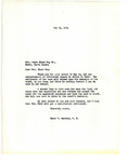 Letter from Representative Burdick to Brendetta Black Dog Regarding Lillie Wolf Settlement, May 24, 1954