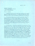 Letter from Secretary Wilbur Brucker to Chairperson Clara Engle Regarding United States (US) House Resolution 9324, April 27, 1956