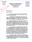 Letter from Representative Burdick to Mrs. A. J. Zok Regarding Eminent Domain, April 15, 1953