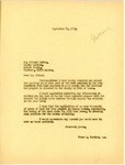 Letter from Representative Burdick to County Auditor Gilbert Holtan Regarding The Effects of Land Acquisition on Tax Revenue, September 22, 1949