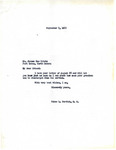 Letter from U.S. Representative Usher L. Burdick to Jerome Has Tricks Regarding the Timing of Leo Running Bear's Discharge, September 02, 1952. by Usher Burdick