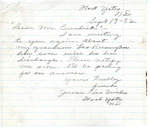 Letter from Jerome Has Tricks to U.S. Reprsentative Usher L. Burdick Regarding a Follow-up on the Discharge Time of Leo Running Bear, September 19, 1952. by Jerome Has Tricks