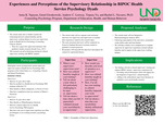 Experiences and Perceptions of the Supervisory Relationship in BIPOC Health Service Psychology Dyads by Anna K. Nguyen, Genel Gronkowski, Andrew C. Lenway, Topaza Yu, and Rachel L. Navarro