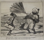 Voilà un vent qui va joliment contrarier le débarquement des Espagnols! by Honoré Daumier