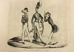 Les traineurs de sabre, ou les blaffards, gamins militaires. by Honoré Daumier