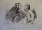 Visite d’un Créancier. by Honoré Daumier