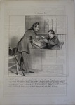 Vous mettrez aujourd’hui, dans les faits Paris: Le célèbre Docteur Blaguefort vient de succomber à une atteinte de la maladie à la mode. by Honoré Daumier
