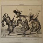 Voyons, kaiserlick .. aurons-nous bientôt fini ces galanteries avec les femmes? by Honoré Daumier