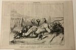 Lilliputiens essayant de profiter du sommeil d'un nouveau Gulliver. by Honoré Daumier