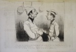 Vous savez bien l'éponge que vous disiez que je l'avais perdue … by Honoré Daumier