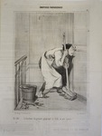 Ah bah! … Le locataire du premier, qui prend la taille à mon épouse! by Honoré Daumier