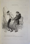 Assez, assez, c’est trop étroit !!.. Du tout, monsieur, cette étoffe là prête comme un gant! by Honoré Daumier