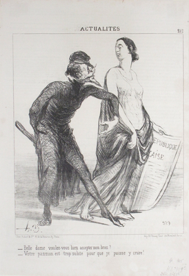 Honoré Daumier, Belle dame voulez-vous accepter mon bras, 19th