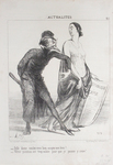 Belle dame, voulez-vous bien accepter mon bras? by Honoré Daumier