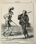 Les chasses se suivent et ne se ressemblent pas. by Honoré Daumier