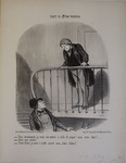 Vous m'excuserez; je vais me mettre à table. A propos! vous avez dîné? by Honoré Daumier