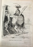 Achille Véron se retirant sous sa tente. by Honoré Daumier