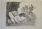 Cauchemardé par les ombres de ses victimes. by Honoré Daumier