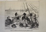 Ayant eu la fâcheuse idée d'aller faire une petite promenade en mer. by Honoré Daumier