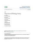 Department of Pathology History by Jean Holland, Eileen Nelson, Mary Coleman, Cathy Perry, Mary Beth McGurran, Ruth Paur, and Mary Ann Sens