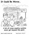 A lot of cross-country cyclists never get beyond this point. by Steve Edwards