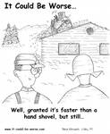Well, granted it's faster than a hand shovel, but still... by Steve Edwards