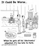 When he gets all his 'electronics' adjusted...it's too late to farm. by Steve Edwards
