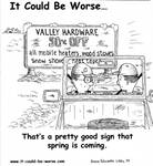 That's a pretty good sign that spring is coming. by Steve Edwards
