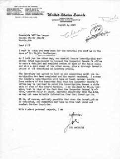 Letter from Senator McCarthy to Senator Langer regarding Martin Sandberger,  August 2, 1949