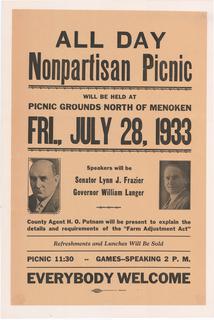 NPL Picnic in Menoken with Govenor Langer, 1933