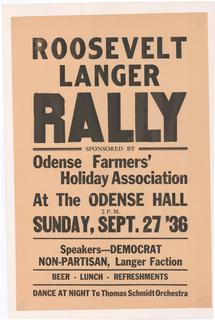 Roosevelt Langer Rally in Odense, North Dakota, 1936