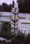 Decorated Sheet Metal Fence Post