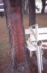 Red, Gray, and Brown Decorated Sheet Metal