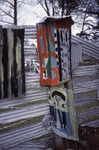 Fence Post with Paintings by James Smith Pierce