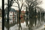 "Grand Forks Flood Evacuation. Greek Houses, University Ave."