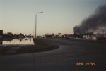 "Grand Forks Flood Evacuation. Looking N. on S. Washington St." by Jacob Dvorak