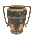 Japanese Champlevé Enamel Vase by Artist Unknown