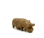 African Wood Carving of a Hippopotamus by Artist Unknown
