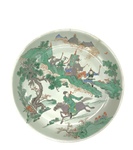 Chinese Enameled Porcelain Dishes by Artist Unknown