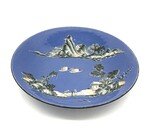 Large Blue Porcelain Plate by Maker Unknown