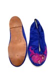 Pair of Blue Silk Slippers by Maker Unknown