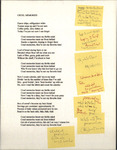 "Cruel Memories," Song Lyrics, undated by Bill Gessner