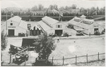 Livestock buildings at the North Dakota State Fair Grounds in Grand Forks, circa 1925