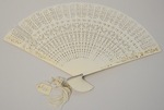Ivory fan with cutouts by Maker Unknown