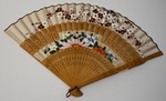Hand-painted floral fan by Maker Unknown
